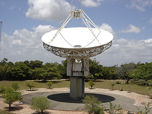 14.2 meter radio telescope at Fortaleza, Brazil