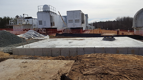 Concrete pad for the new SGSLR statio has been poured