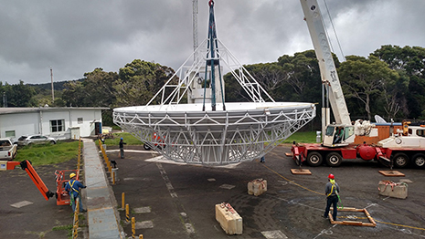 Controlled lift of the reflector begins