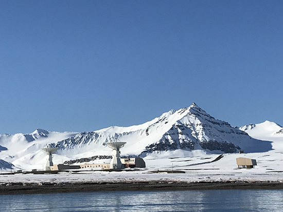 The scientific base of Ny-Ålesund, Svalbard.