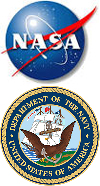NASA and Navy logos