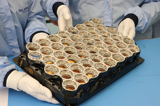 NASA's laser retroreflector array arriving for inspection and approval