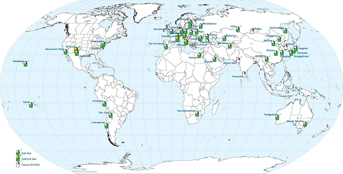 Current International Laser Ranging Service (ILRS) network